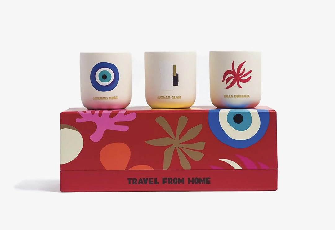 Assouline Travel From Home Mini Scented Candle Set