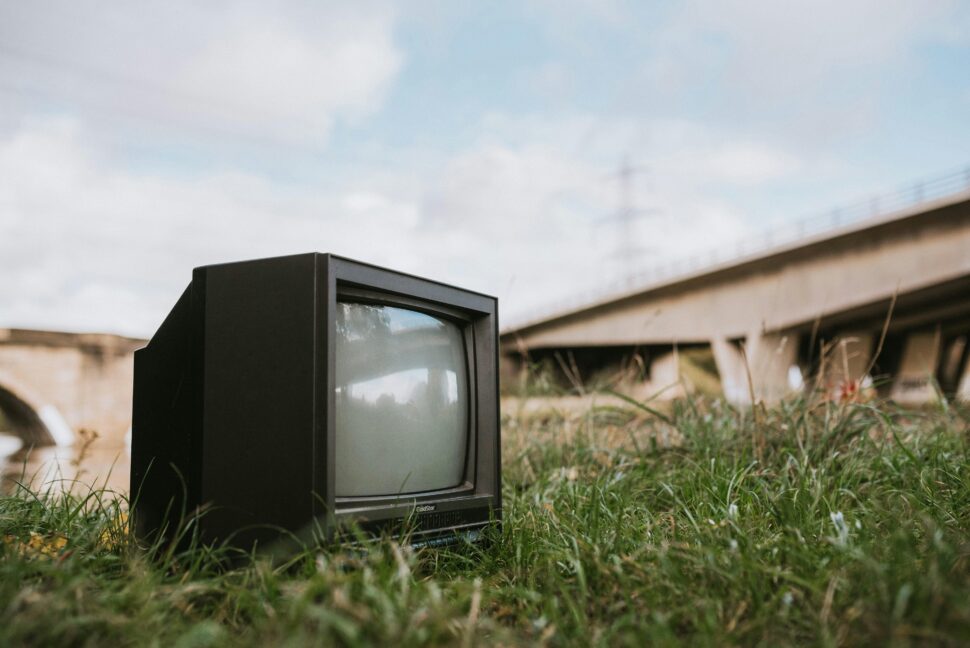 old tv outside