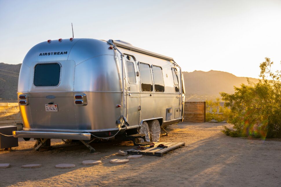 Airstream in the desert