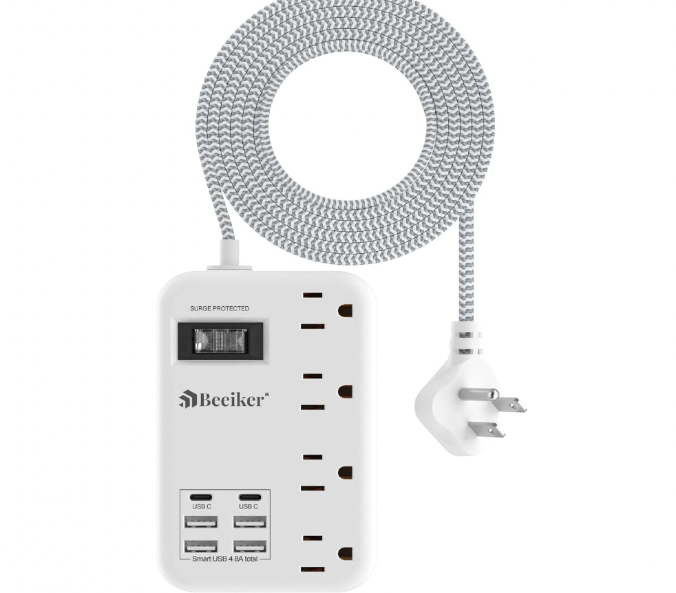 Beeiker Travel Power Strip with Charging Station