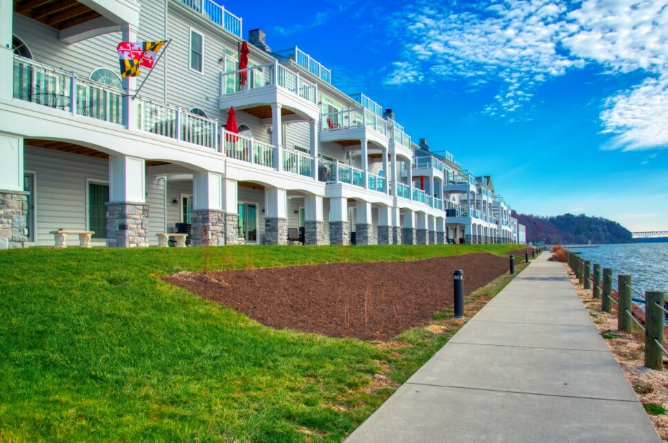 Waterfront townhouses in Maryland