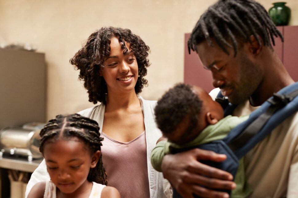 Black family at museum