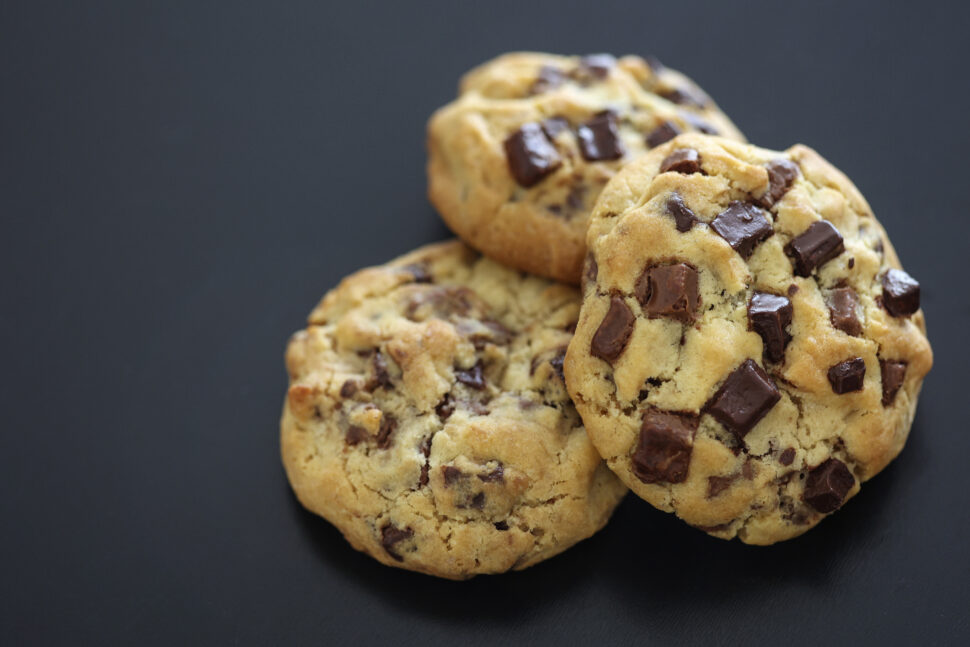 American homemade chocolate chip cookies.