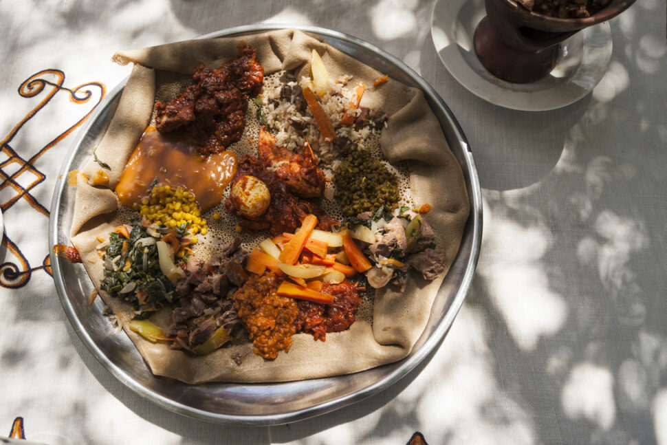 Ethiopia, Traditional food of lentils and vegetables