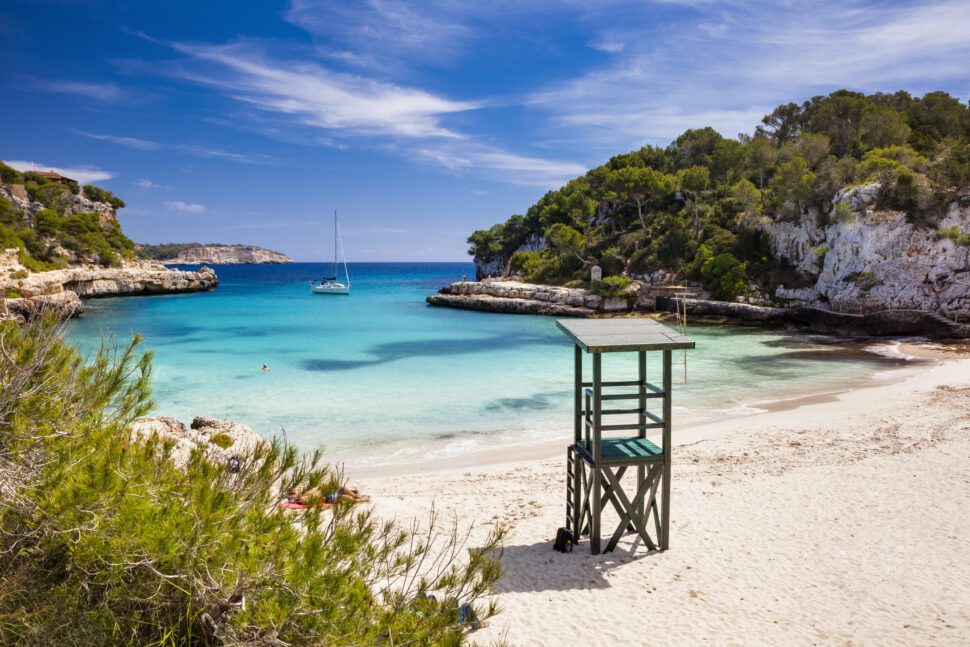 Cala Llombards cove in the south of Mallorca, Balearic Islands, Spain