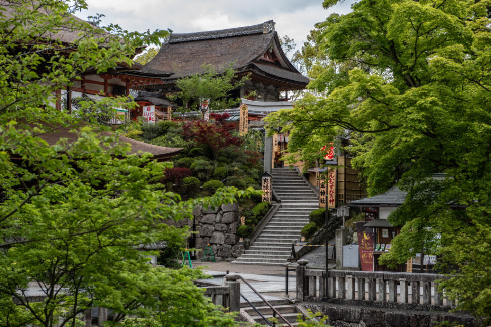 KYOTO, JAPAN - APRIL 23: Jishu-Jinja Shrine is pictured empty on April 23, 2020 in Kyoto, Japan. Foreign visitor numbers to Japan have fallen by 99.9 per cent on last year as the country experiences its second full week in a state of emergency and global travel restrictions severely limit international passenger transport amid the Covid-19 coronavirus pandemic. Japan has so far recorded 11,950 infections, 299 deaths and 1,424 recoveries from the virus. (Photo by Carl Court/Getty Images)