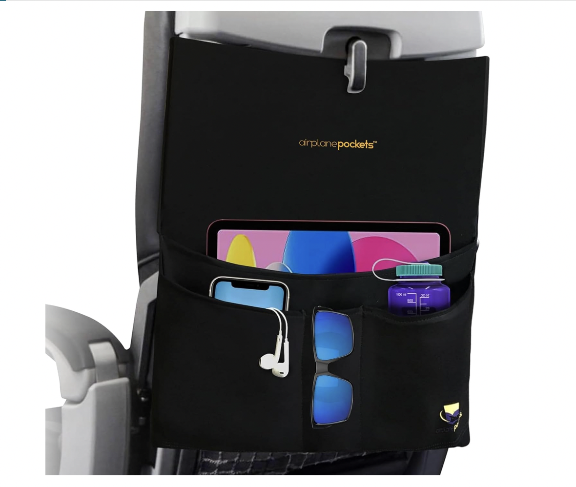 Airplane Pockets Airplane Tray Table Cover with Pocket Organizer