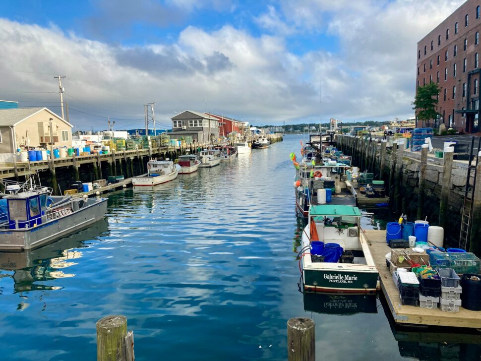 Boat dock area in Portland, Maine
