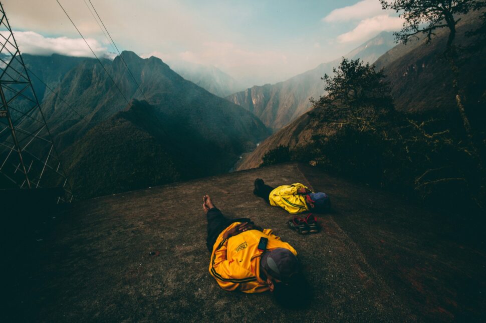 Napping along the Inca Trail. 