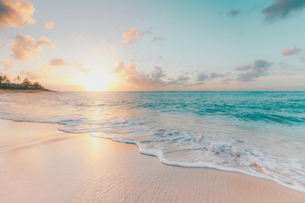 Sunrise on a beach is a common sight for certain parts of Busan.