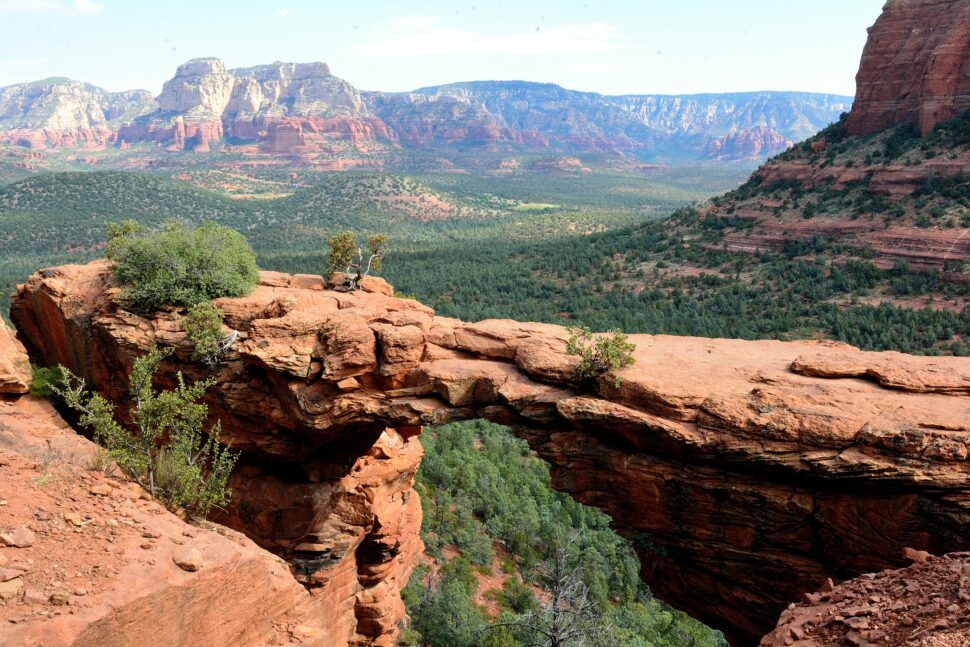 Stone bridge in Sedona, Arizona makes for an Instagram-worthy spot.