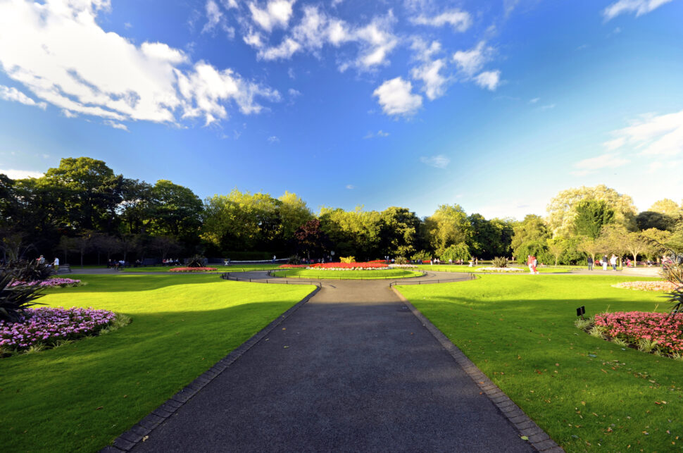 St Stephen's Green city centre public park in Dublin, Ireland.