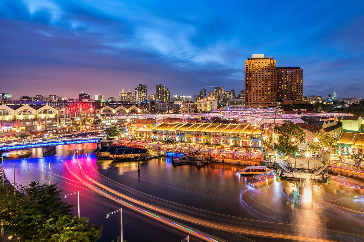 Singapore night at Clarke Quay