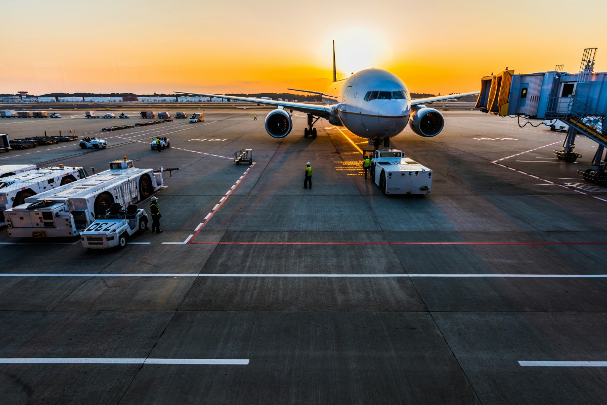 plane at an airport