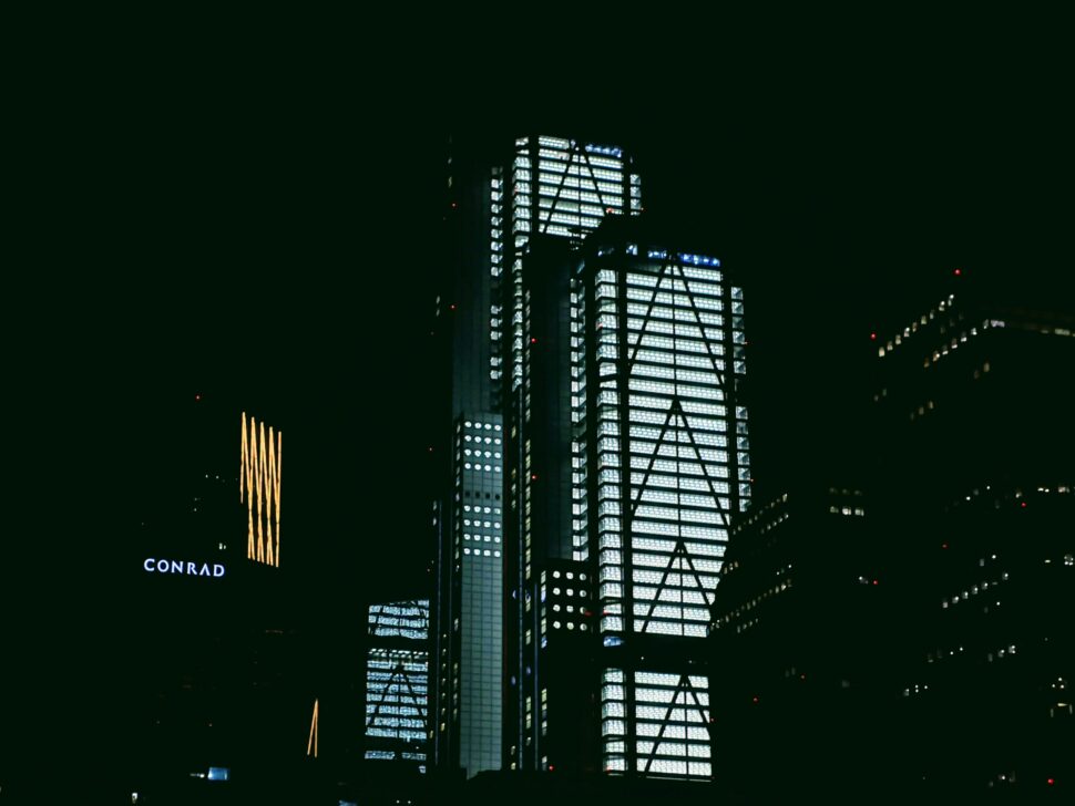 Building lights of a city