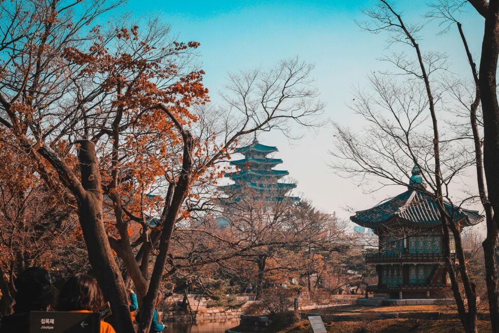 Distant South Korean temples