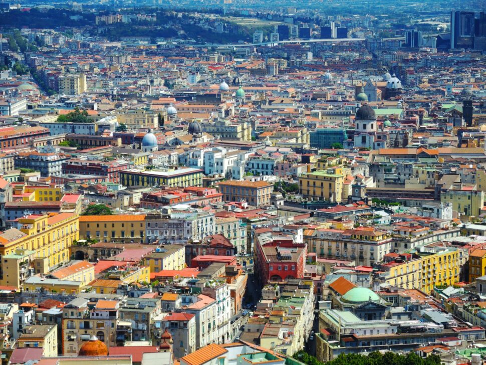 Distant shot of Naples' many neighborhoods