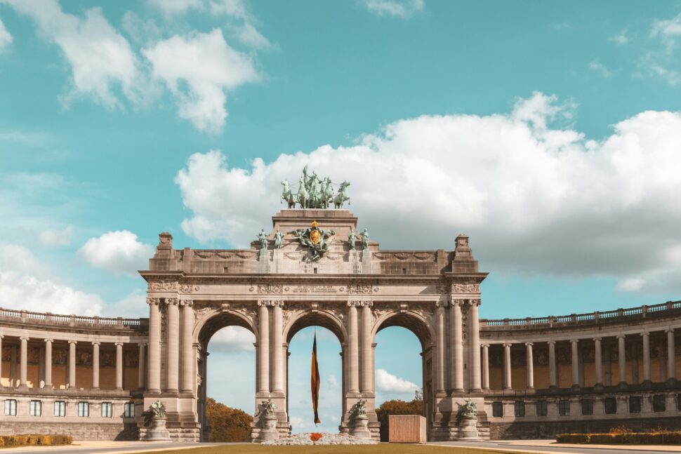 Dutch arch under a calm sky