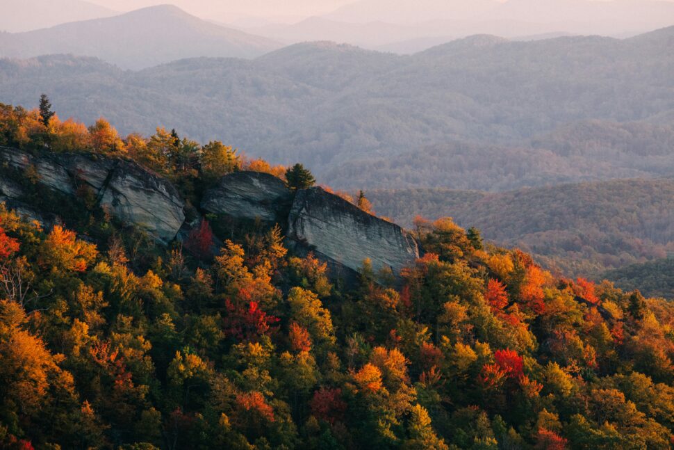 Carolina Wildfires pictured: Grandfather Mountain