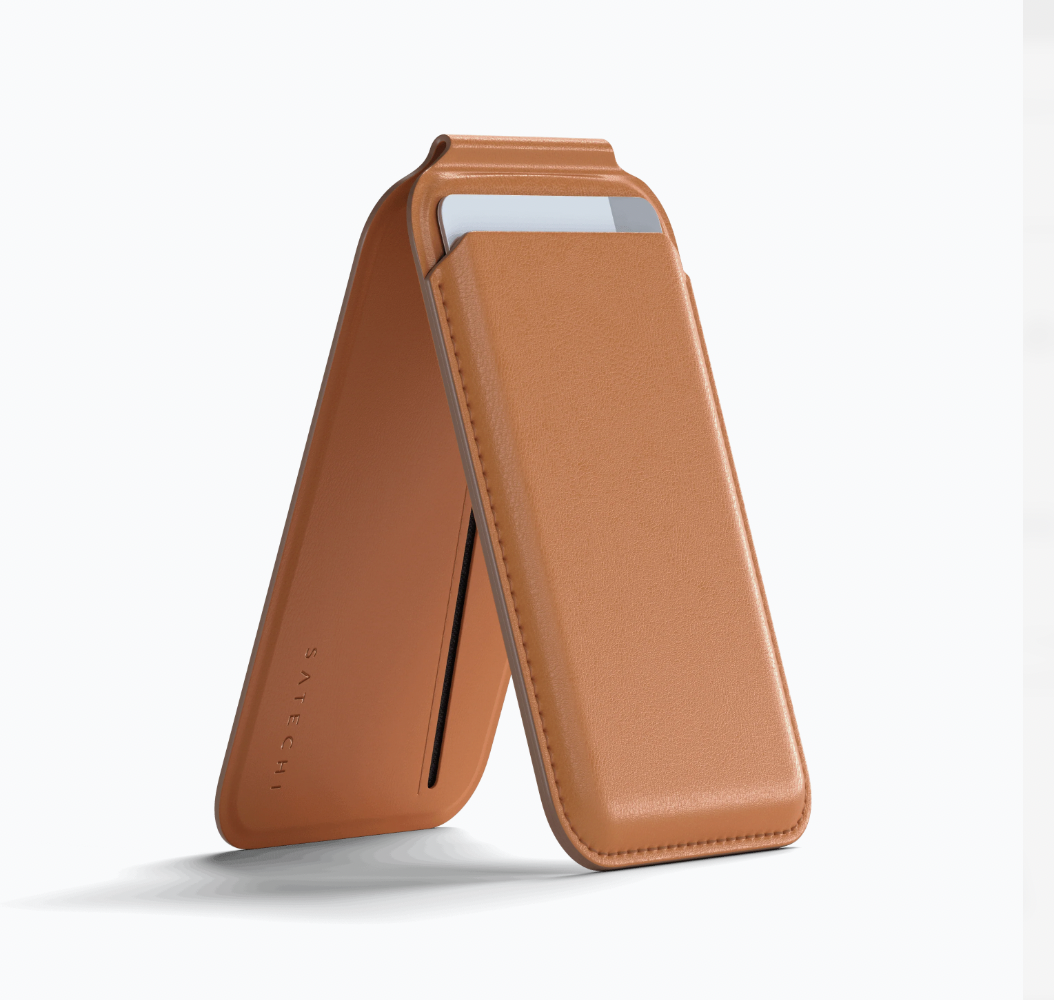 Satechi Vegan-Leather Magnetic Wallet Stand