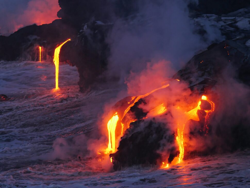 Kilauea volcano lava