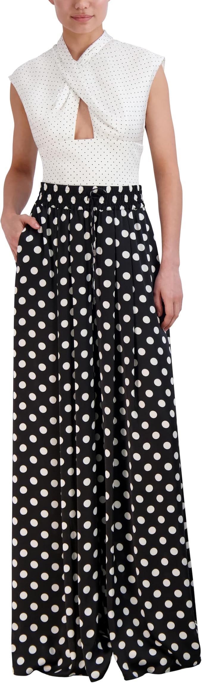 BCBGMAXAZRIA womens Pull on Silky Satin Wide Leg Pants