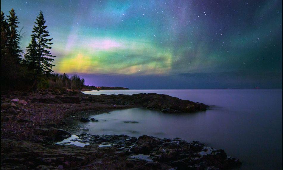 Northern Lights over Lake Superior