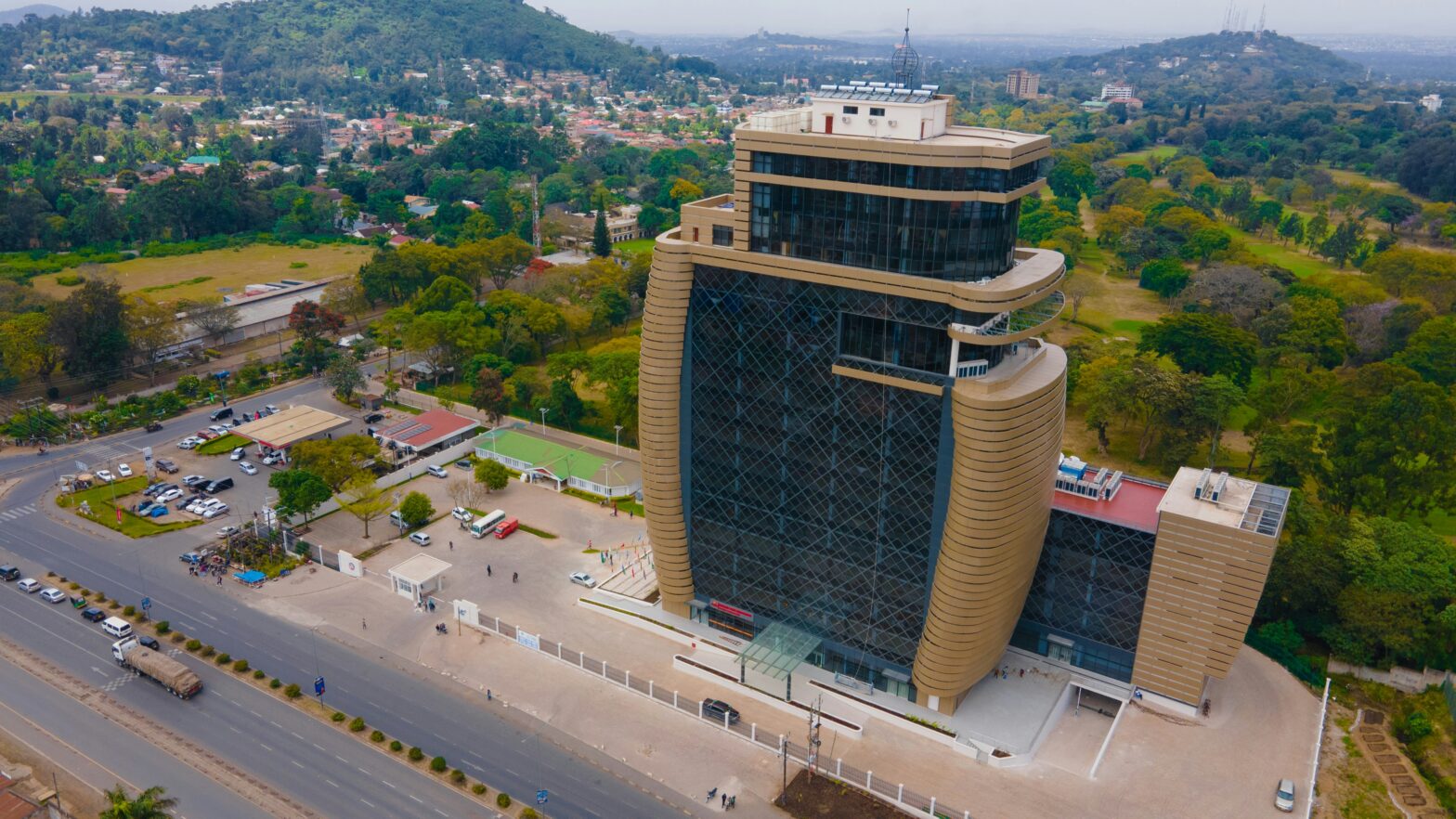 building in the city center of Arusha, Tanzania
