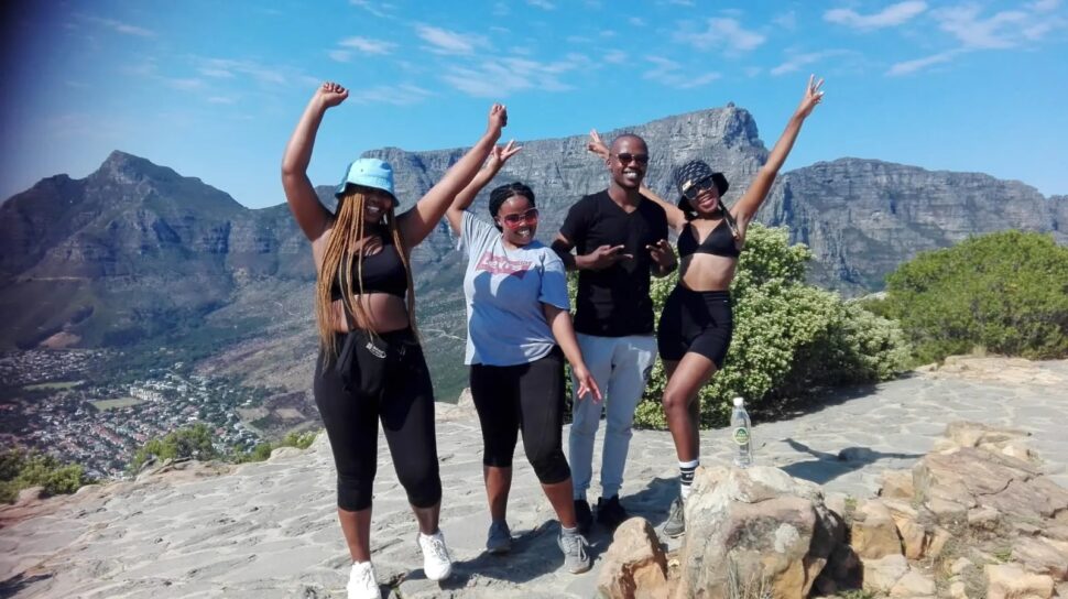 group of people during Lions Head Hike Tour Cape Town