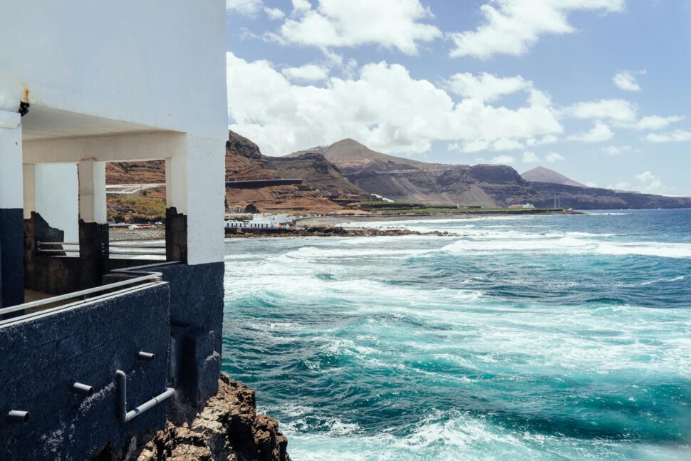 Building Near the Cliff in Las Palmas, CN, Spain