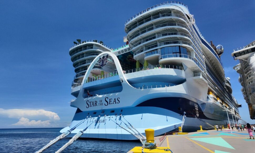 rear view of Star of the Seas, Royal Caribbean's largest cruise ship